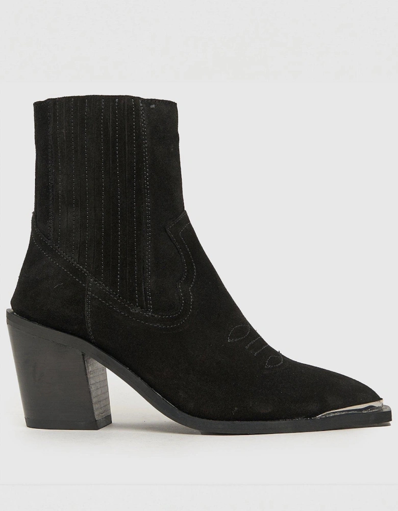 Anand Suede Western - Black