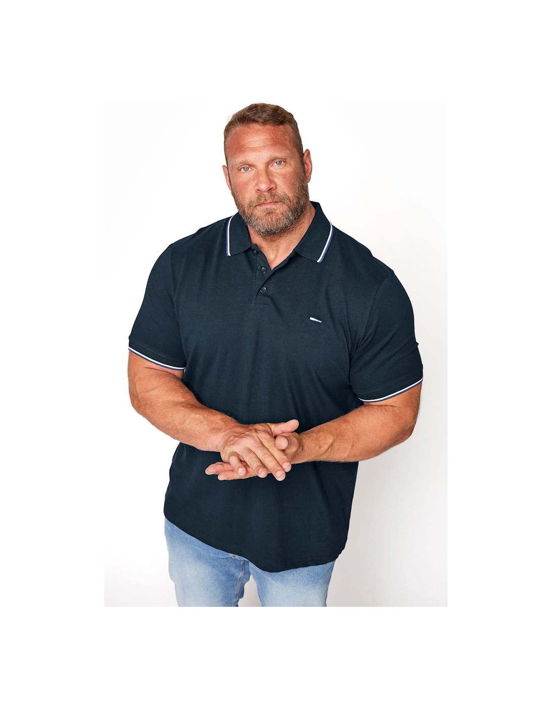 Essential Short Sleeve Tipping Polo Shirt - Navy, 2 of 1