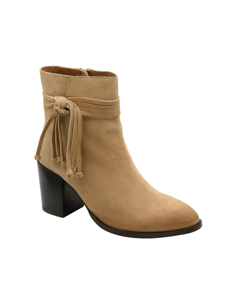 Soran Sand Suede Western Ankle Boot