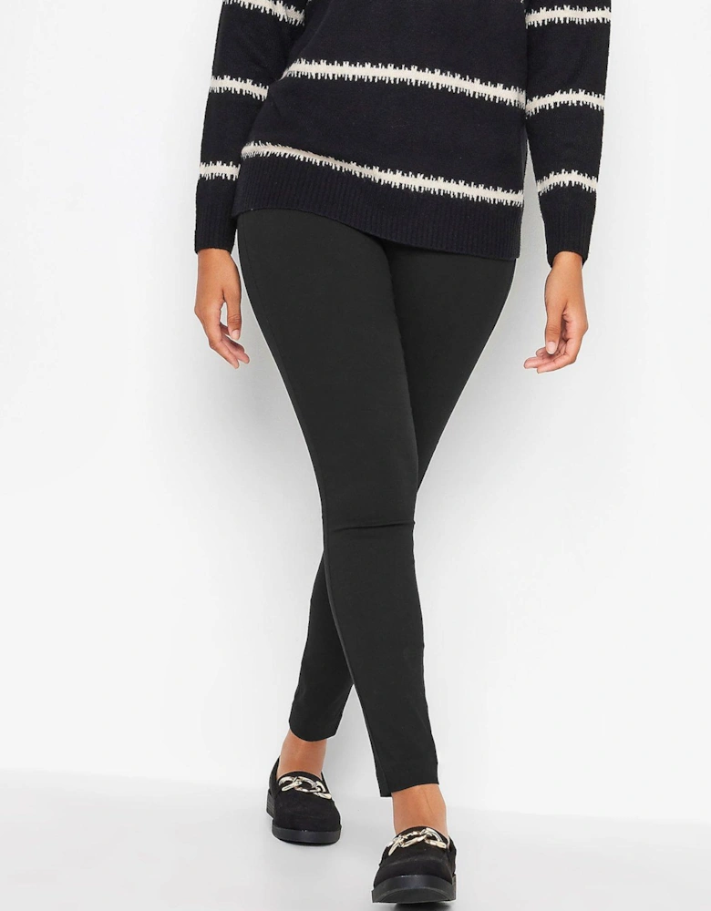 Petite Black Skinny Bengaline Trouser