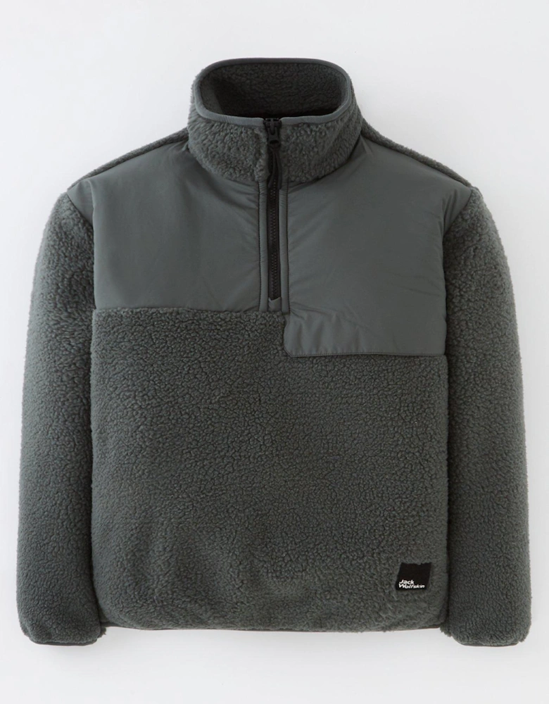 Youth Half Zip Fleece - Green