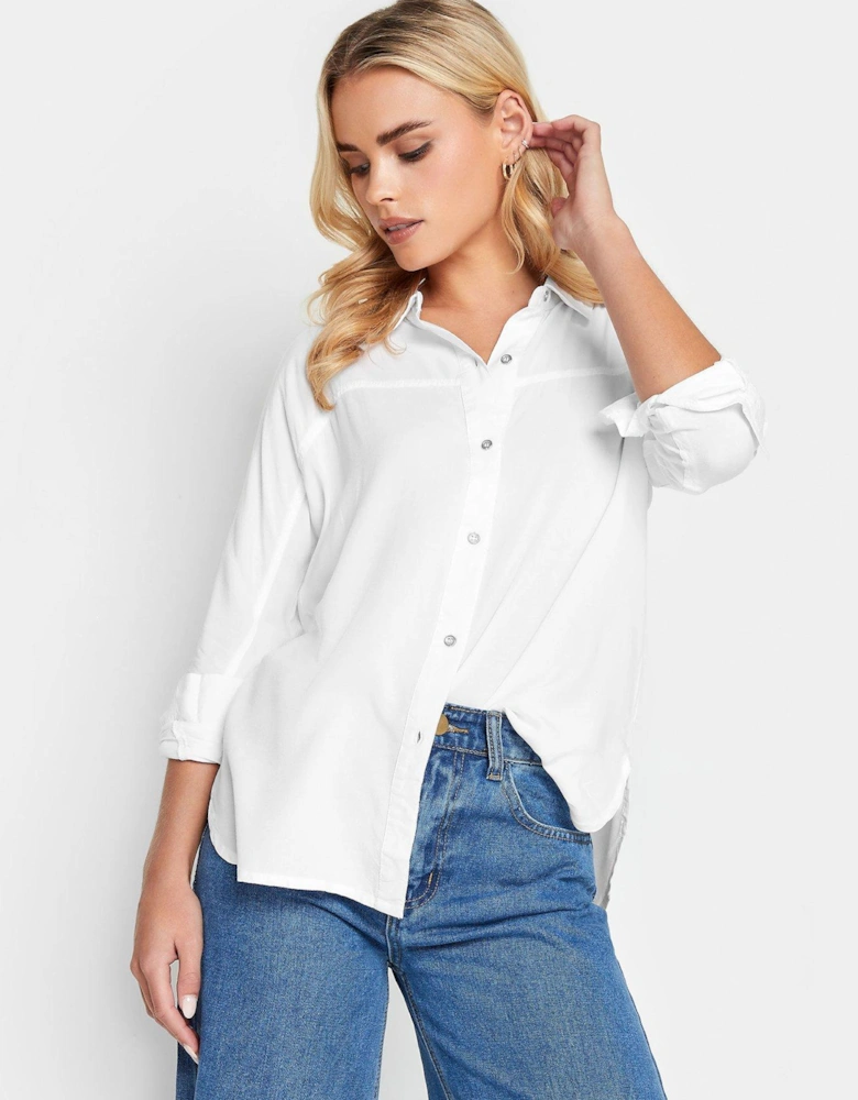 Petite Viscose Shirt - White