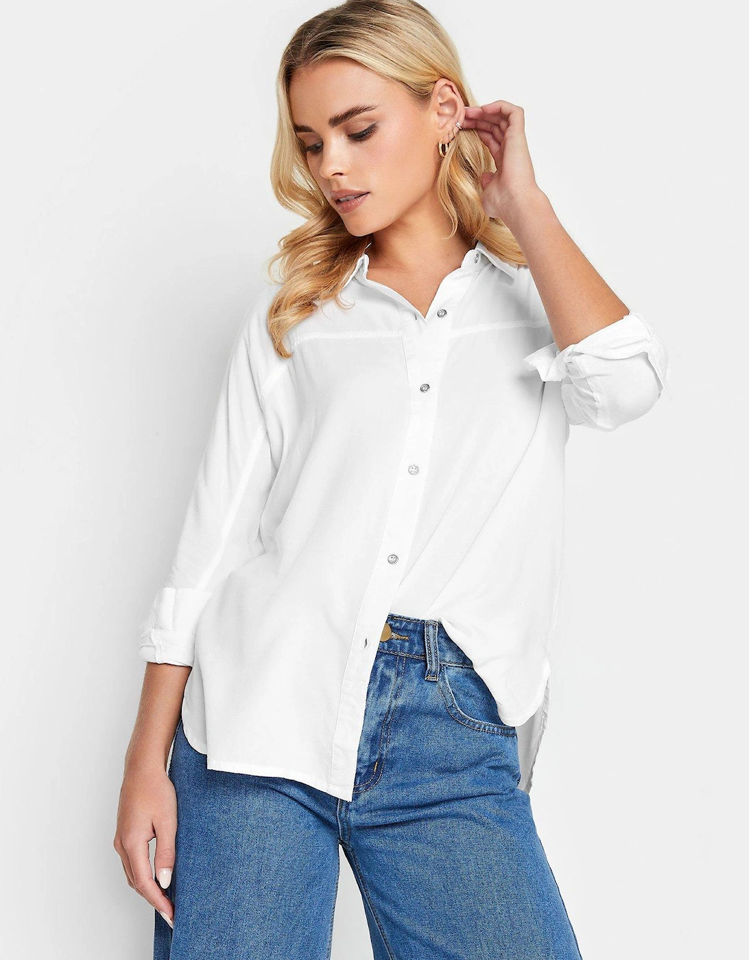 Petite Viscose Shirt - White, 2 of 1