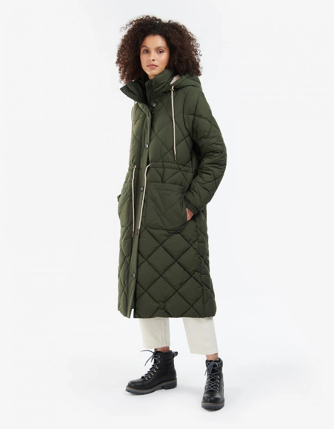 Orinsay Womens Long Quilted Jacket