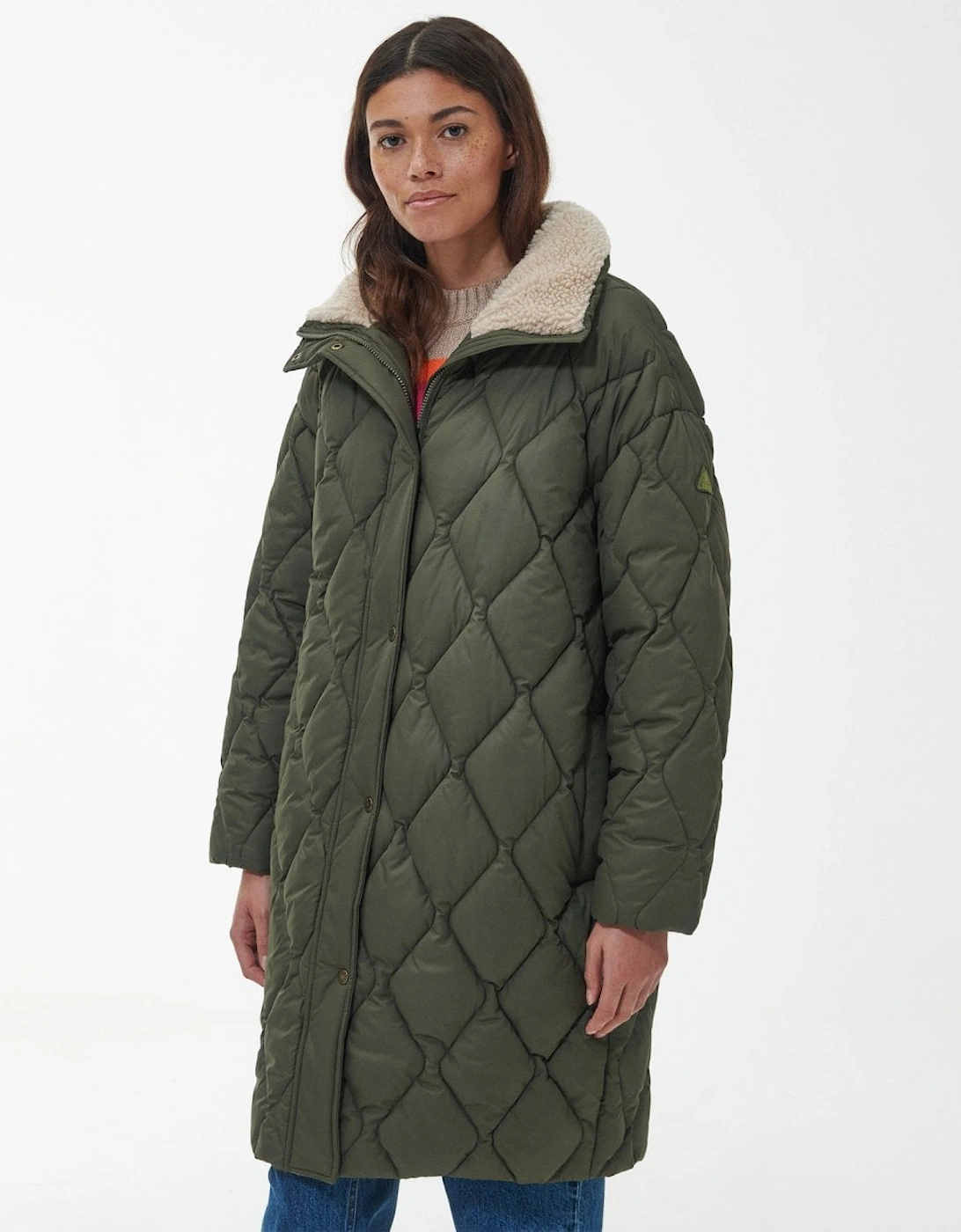 Samphire Womens Long Quilted Jacket, 9 of 8