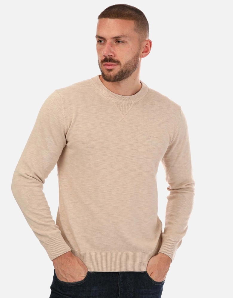 Mens Cotton Flamme Crew Neck Sweater