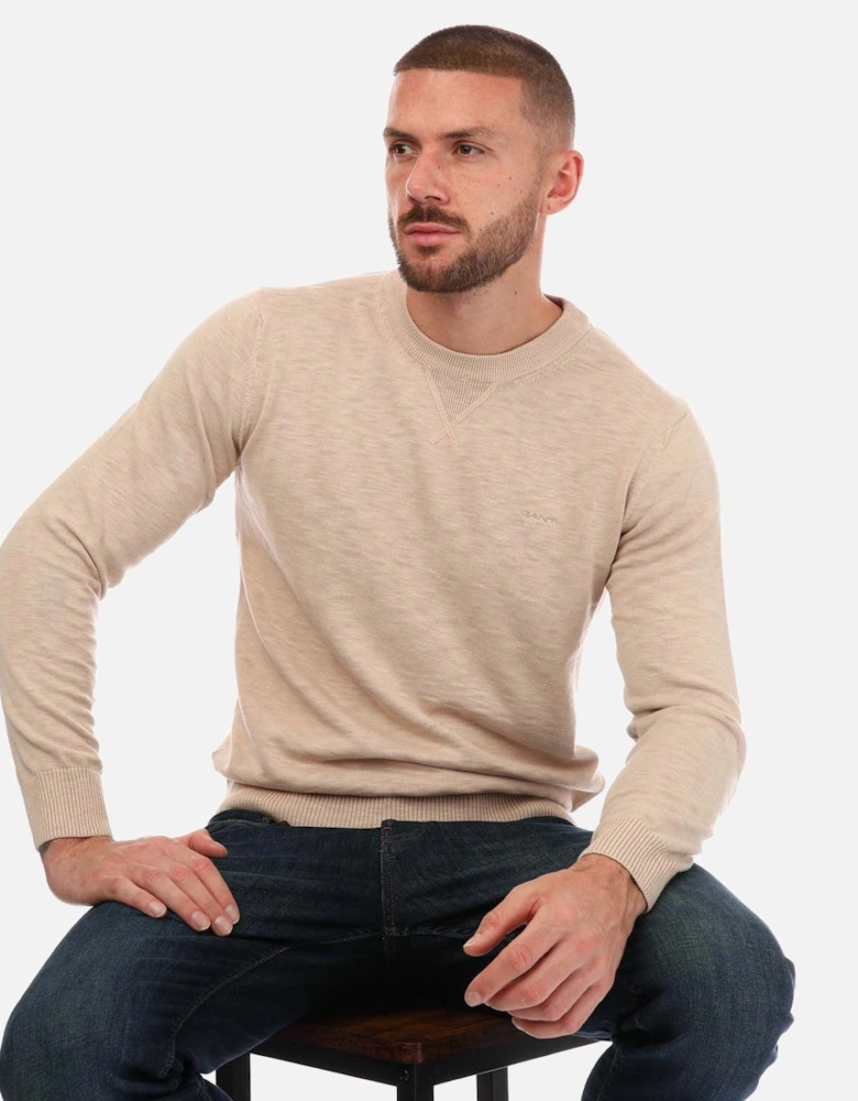 Mens Cotton Flamme Crew Neck Sweater