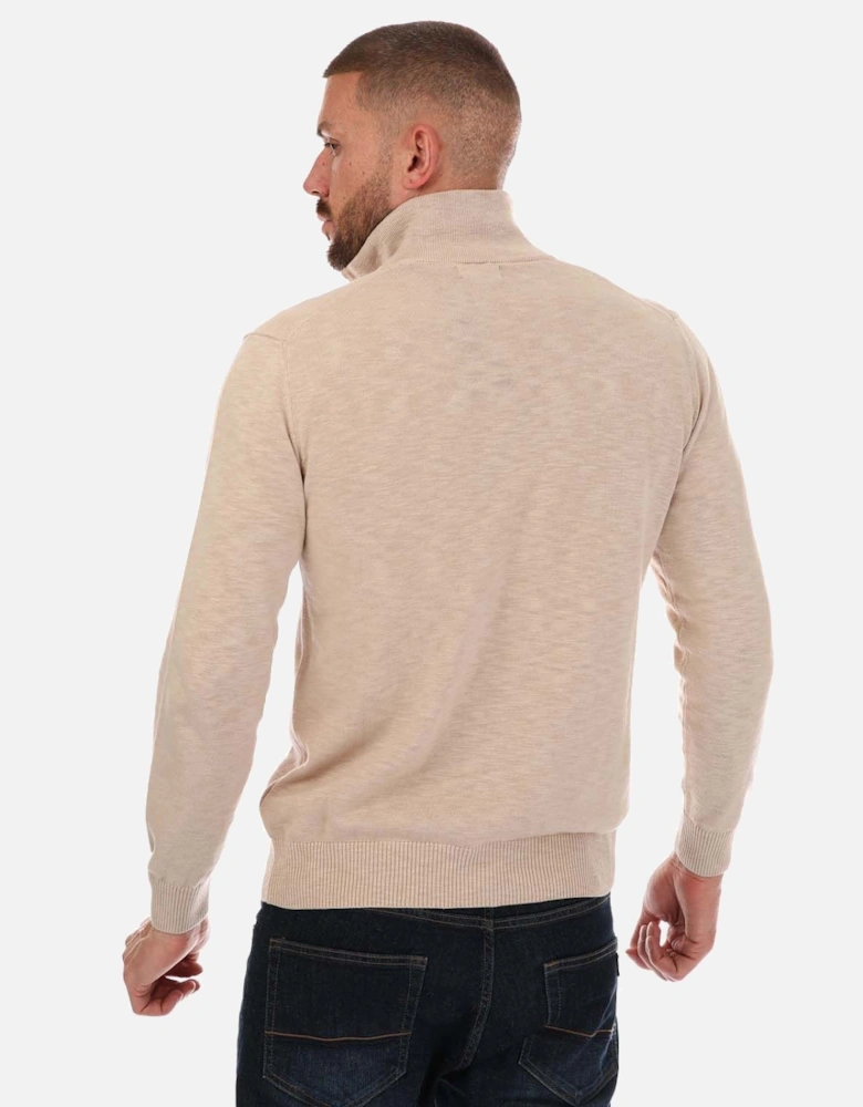 Mens Cotton Flamme Half-Zip Sweater