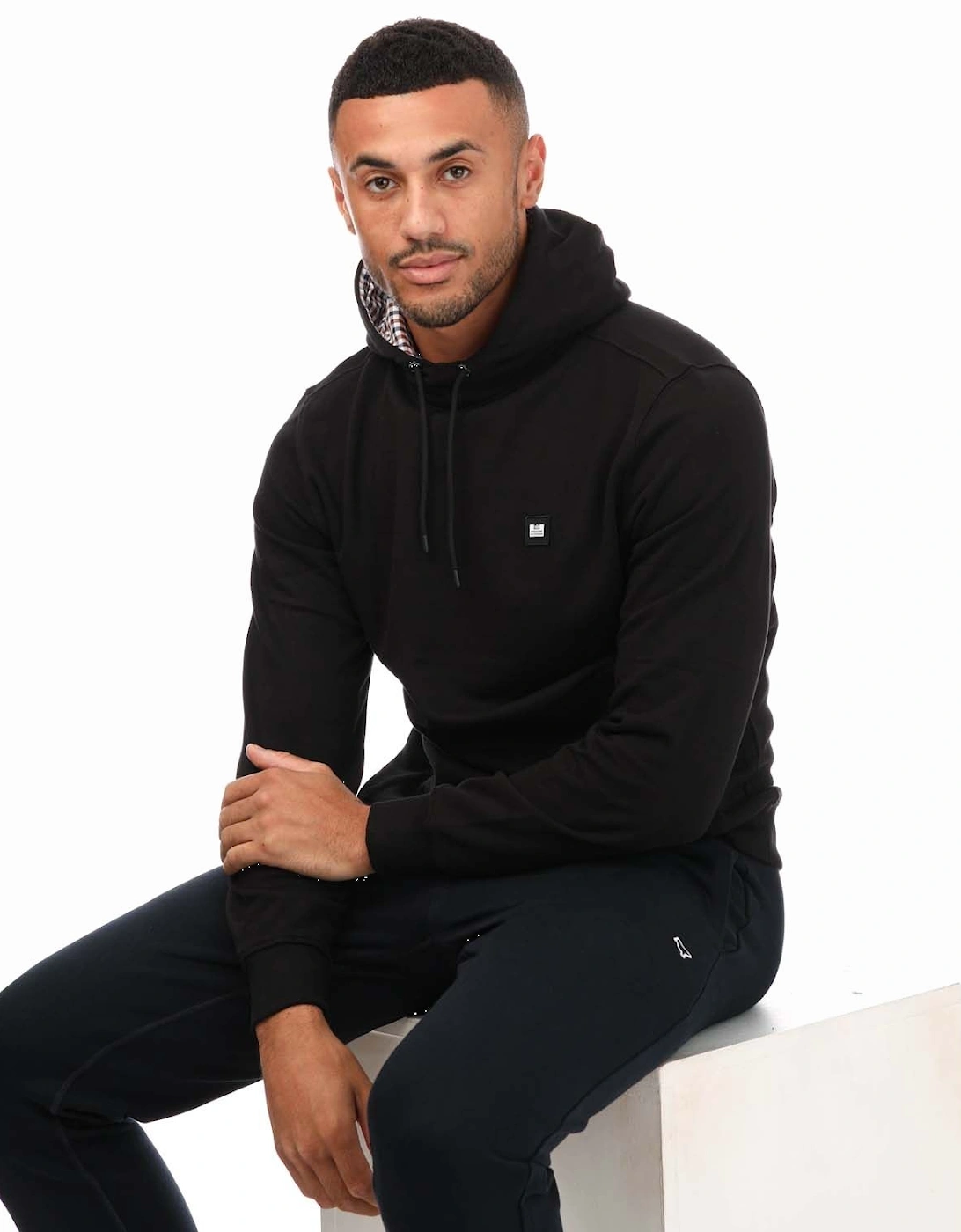 Mens Justify Check Trim Hoody