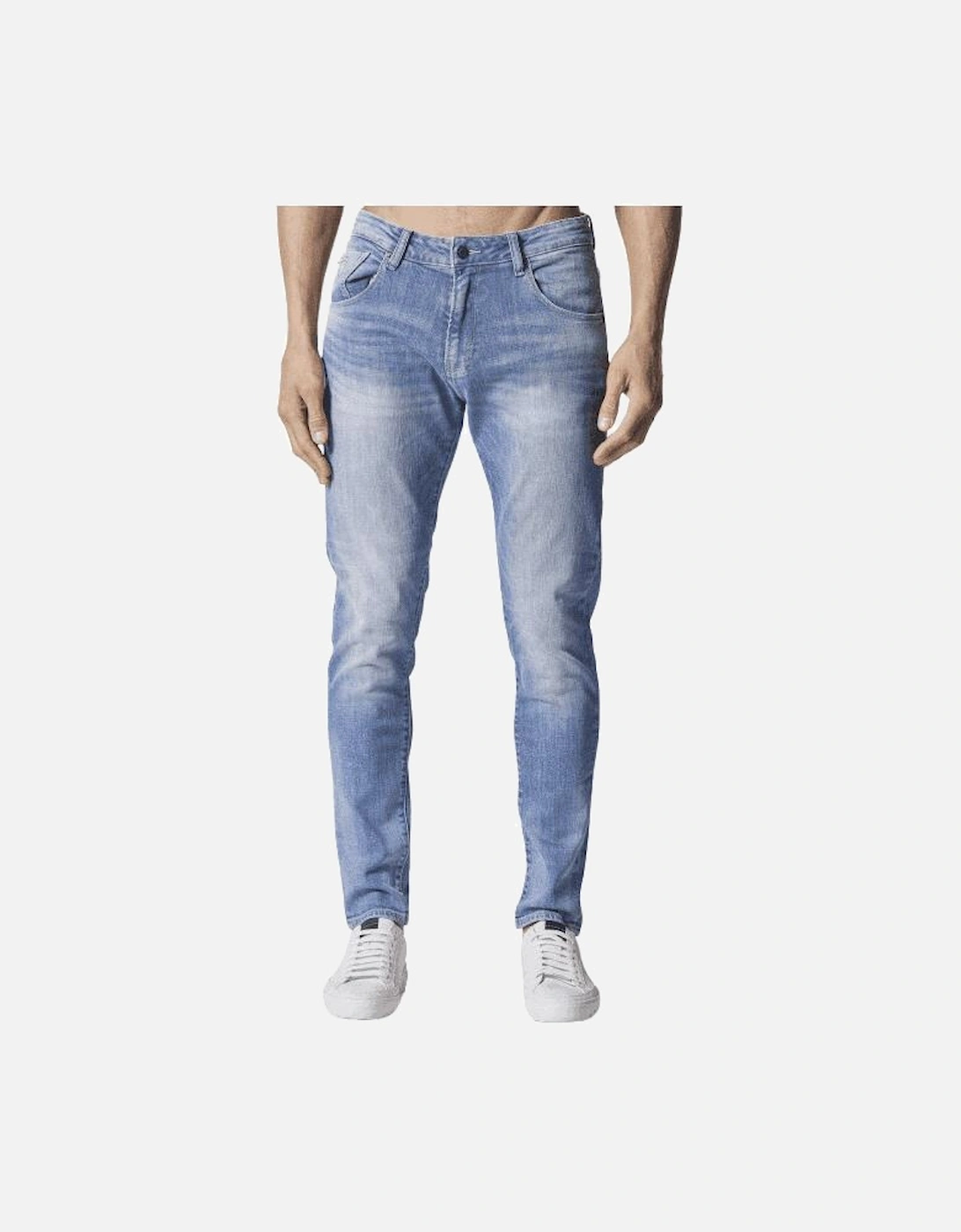 LAK 918 Slim Fit Mid Blue Jeans, 4 of 3