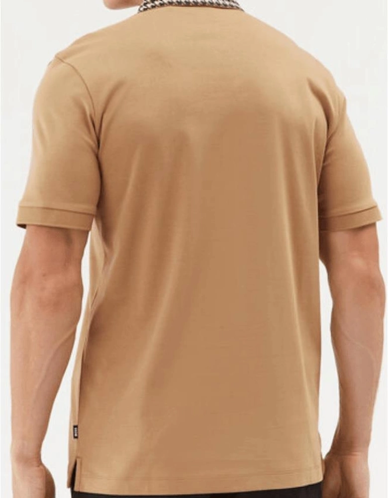 Parlay 180 Collar Design Slim Fit Beige Polo Shirt