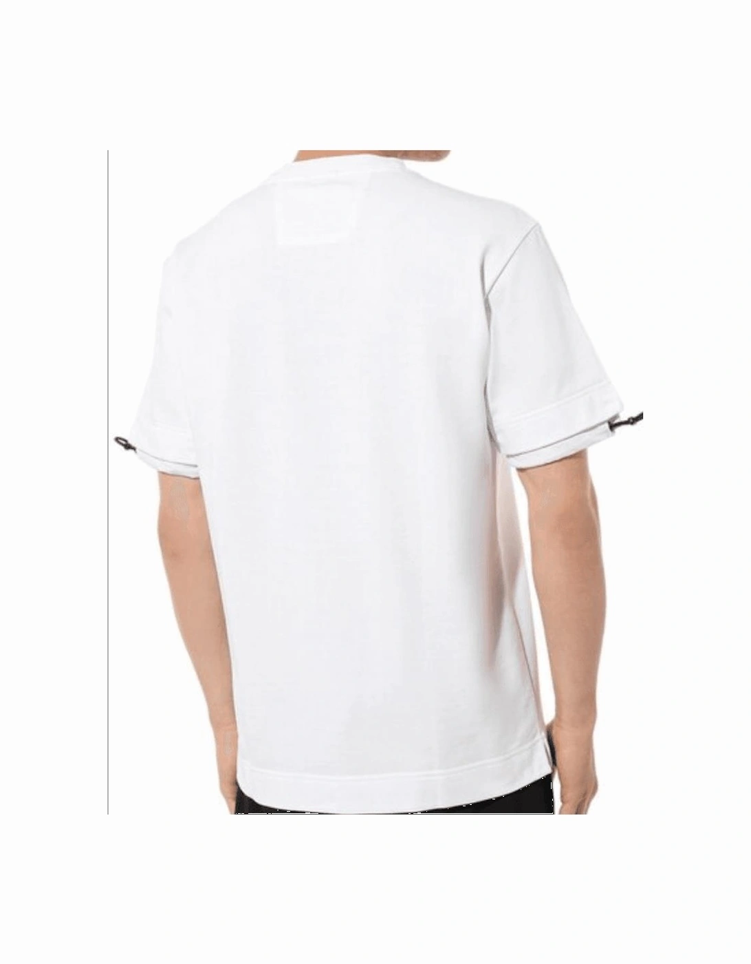 P-Tessin Cotton Adjustable Sleeve White T-Shirt