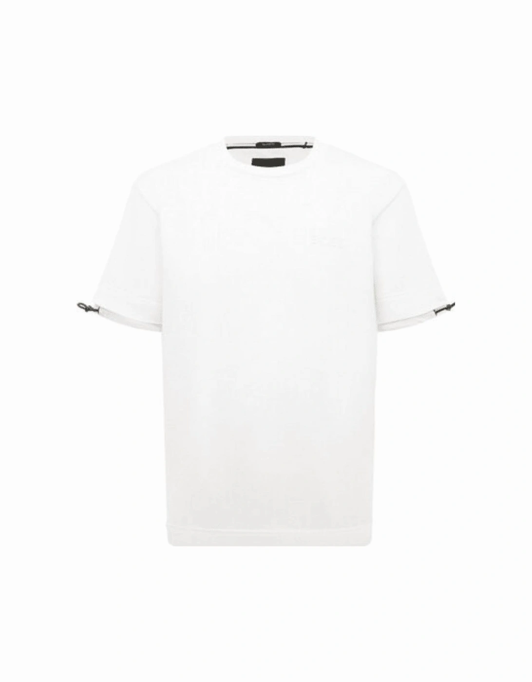P-Tessin Cotton Adjustable Sleeve White T-Shirt, 4 of 3