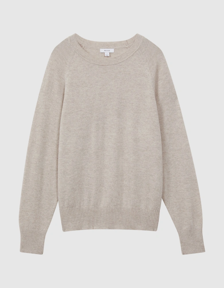 Oversized Wool Blend Crew Neck Jumper