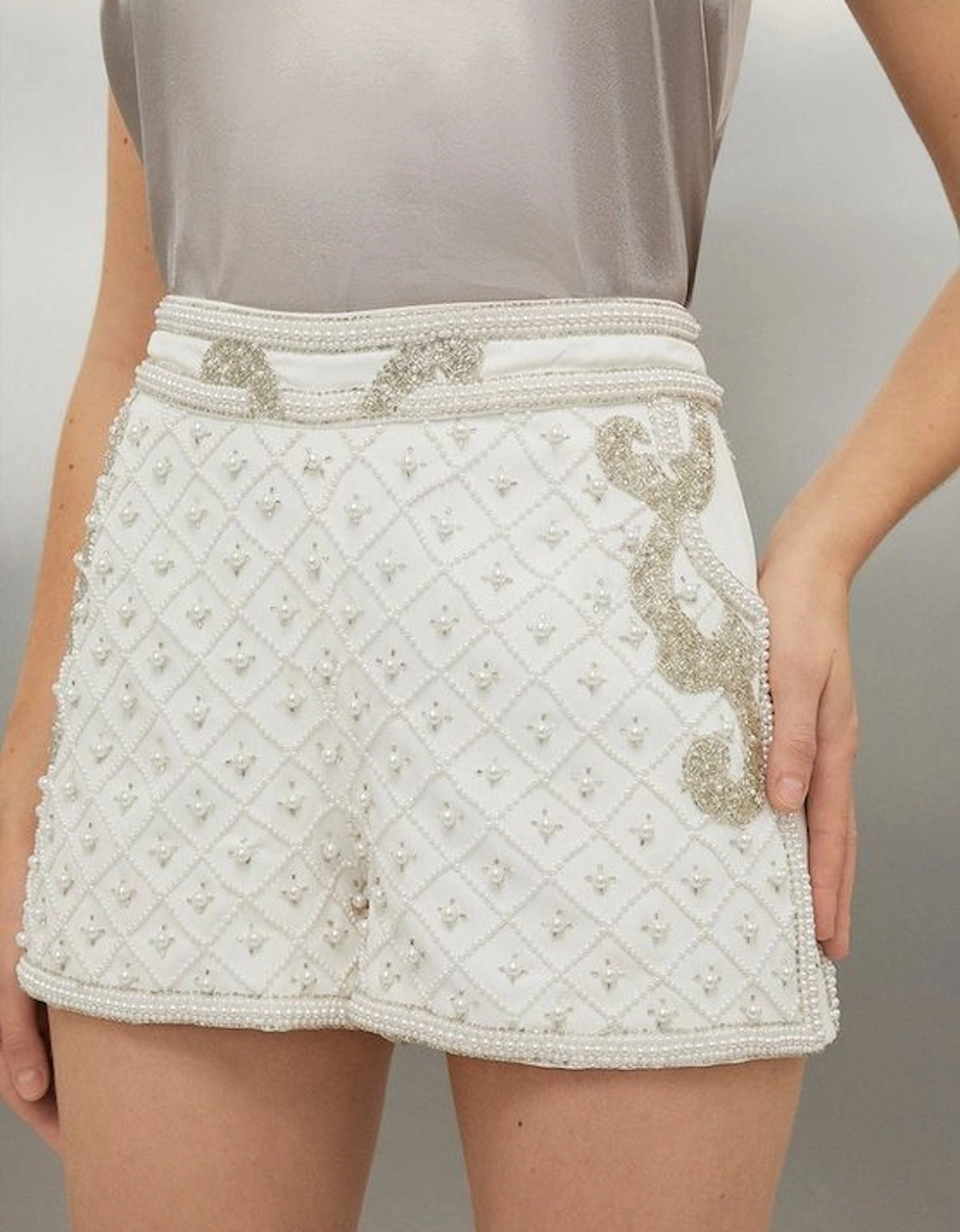 Premium Embellished Woven Shorts