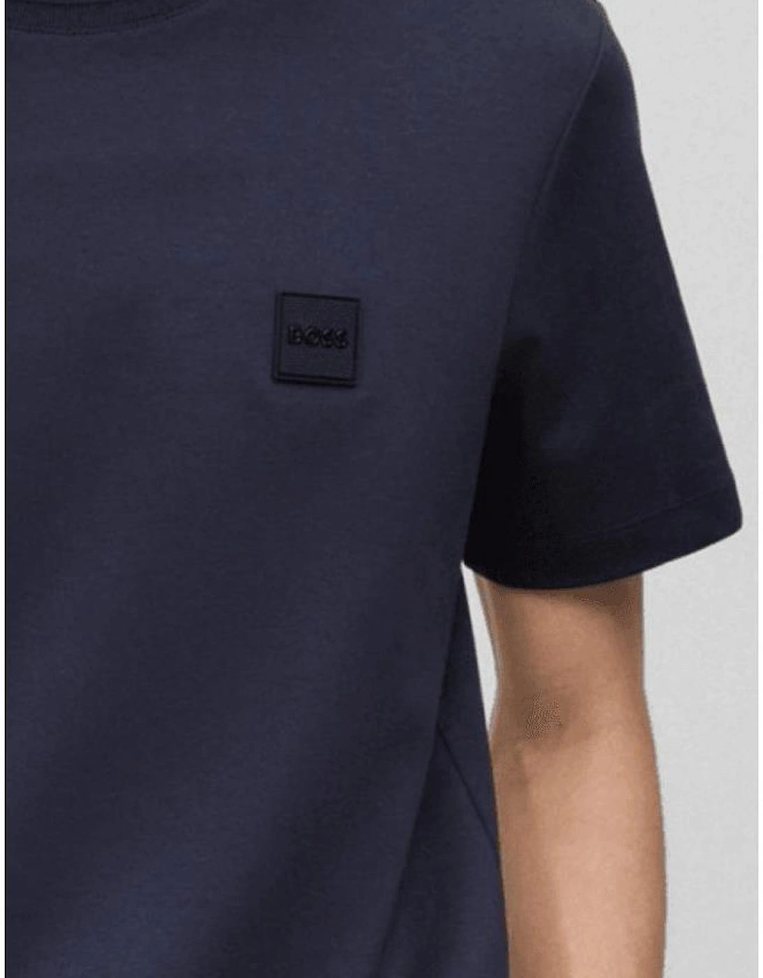 Tilburt 278 Cotton Rubberised Logo Navy T-Shirt