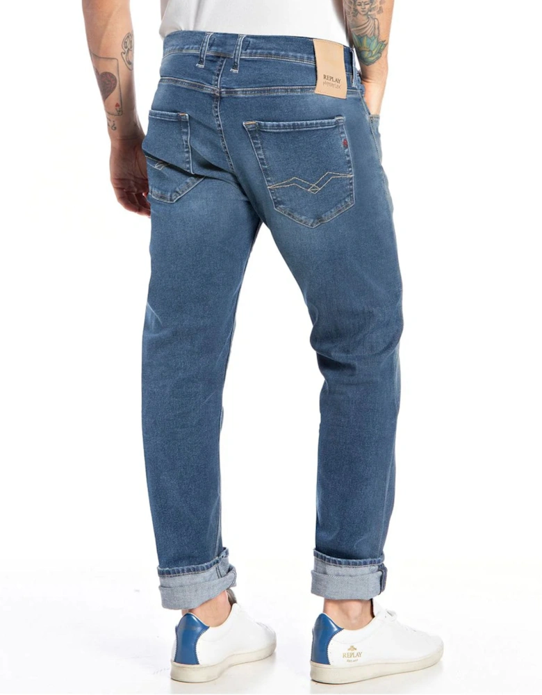 Grover Hyperflex Straight Fit Washed Blue Jean