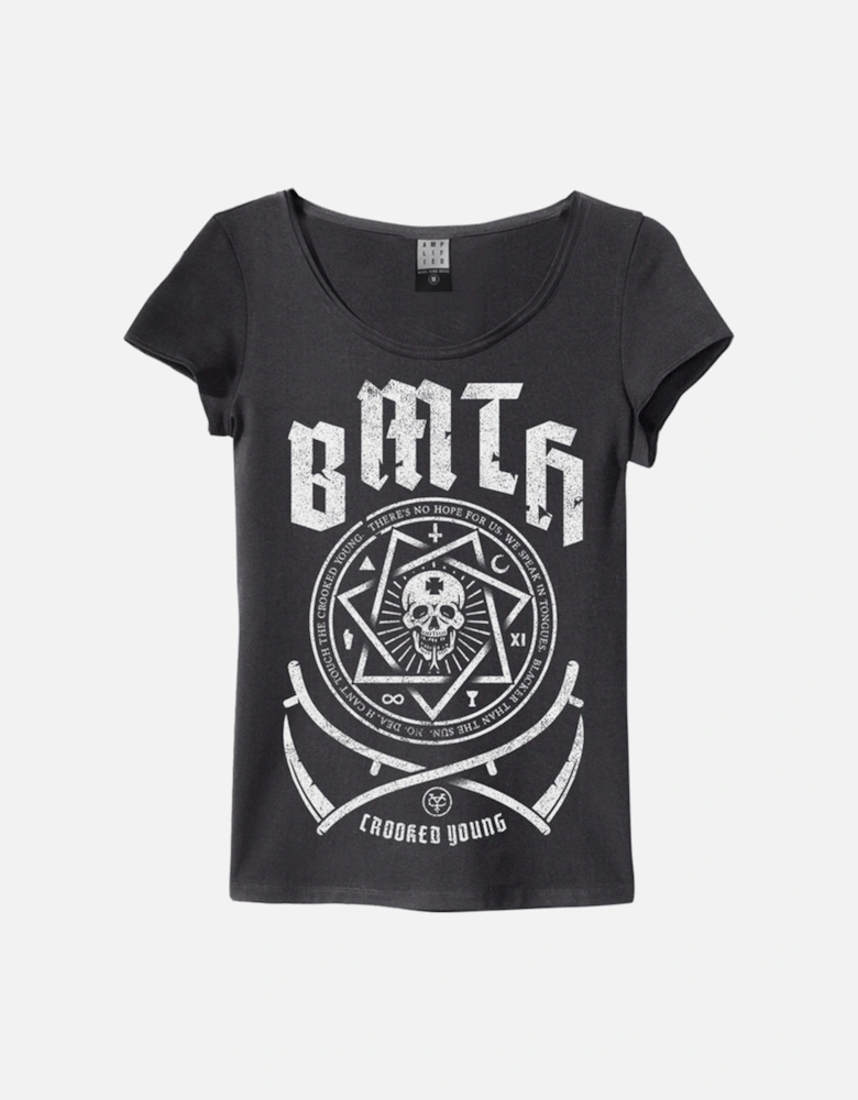 Womens/Ladies Crooked Young Burnout T-Shirt