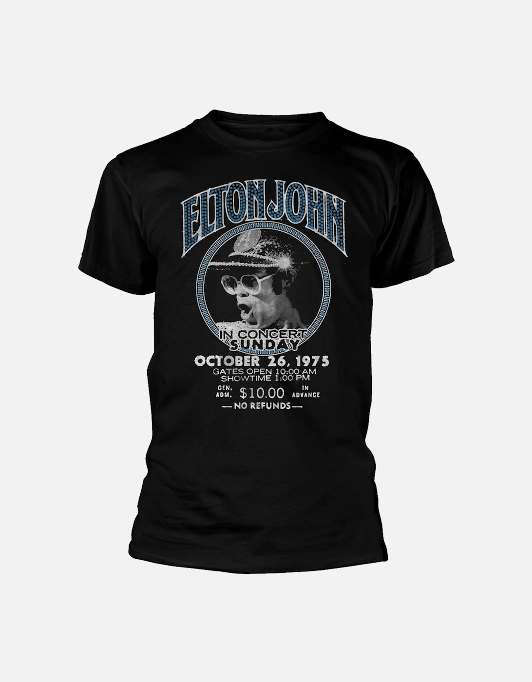 Elton John Unisex Adult Live In Concert Cotton T-Shirt, 2 of 1