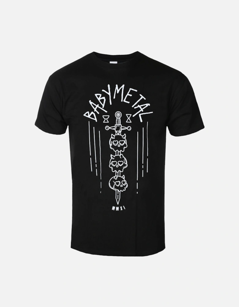 Unisex Adult Skull Sword Cotton T-Shirt