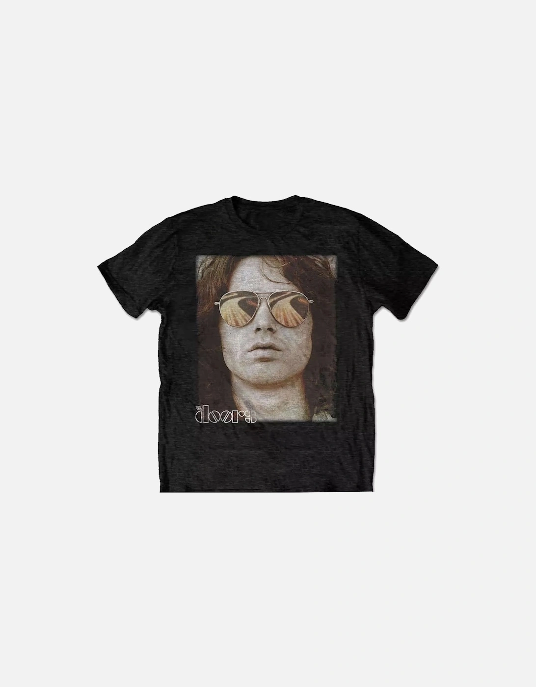 Unisex Adult Jim Morrison Face Cotton T-Shirt, 2 of 1