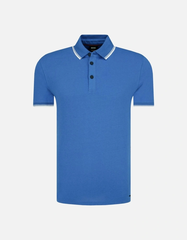 Poltron Short Sleeve Cotton Blue Polo Shirt