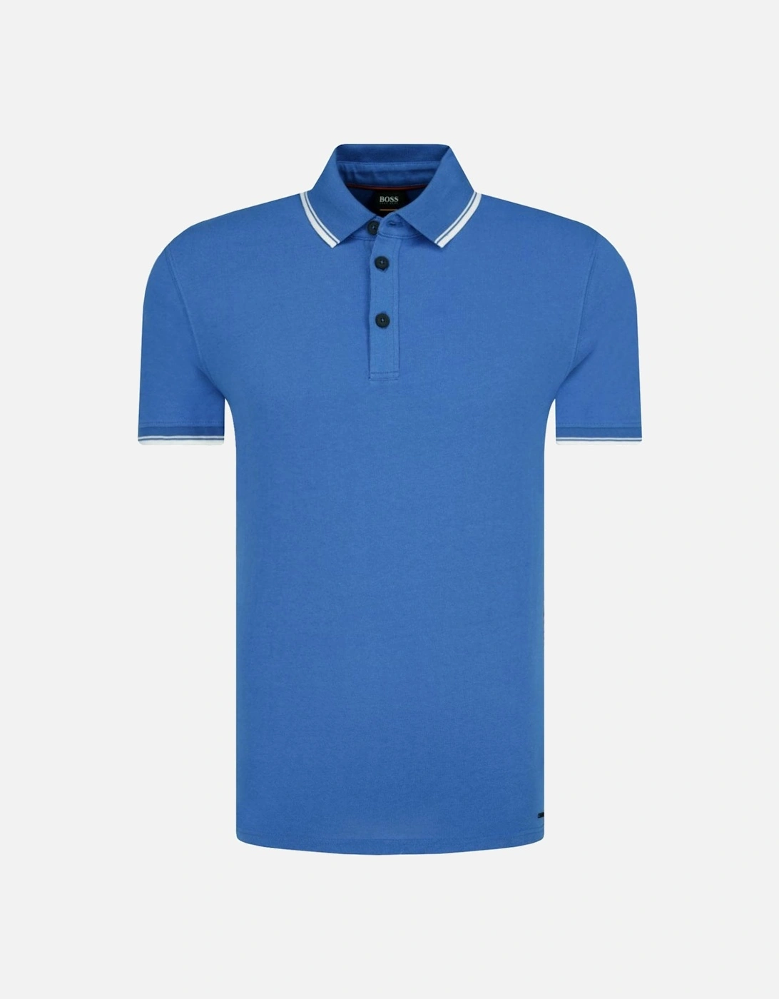 Poltron Short Sleeve Cotton Blue Polo Shirt, 4 of 3