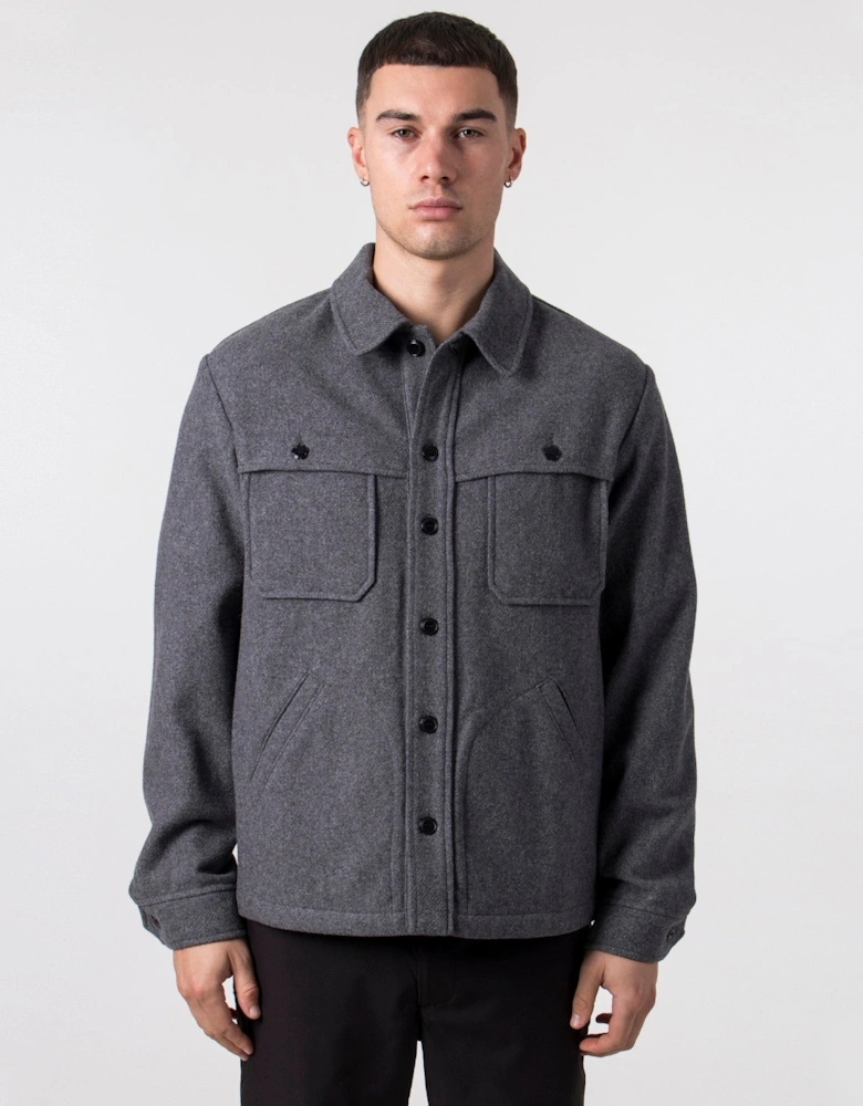 Relaxed Fit Smart Wool Overshirt