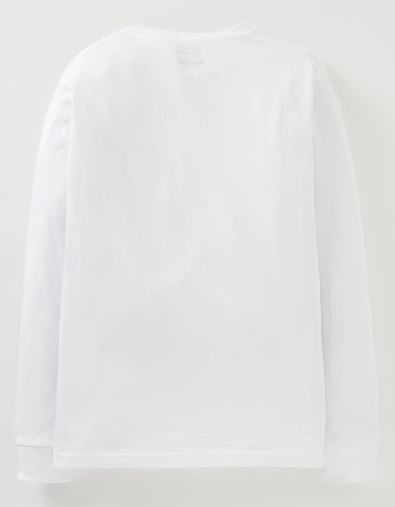 Boys Classics Long Sleeve T-Shirt - White/Black