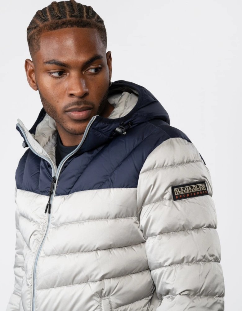 Aerons Colour-Block 3 Mens Hooded Puffer Jacket