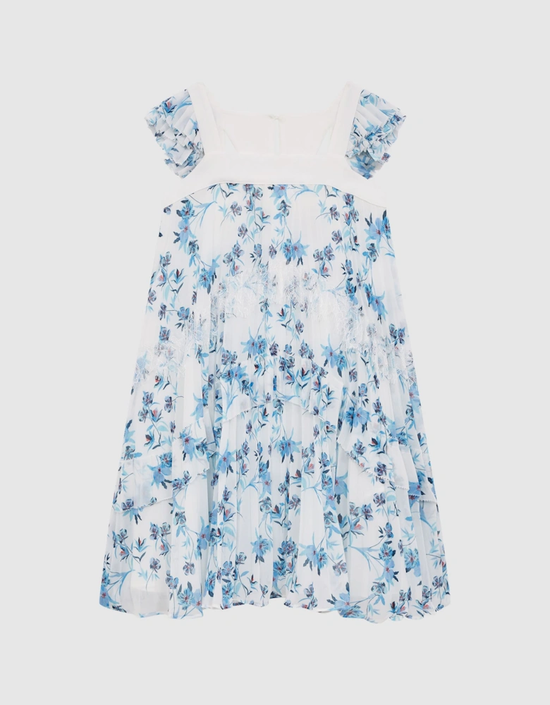 Floral Printed Pleated Dress