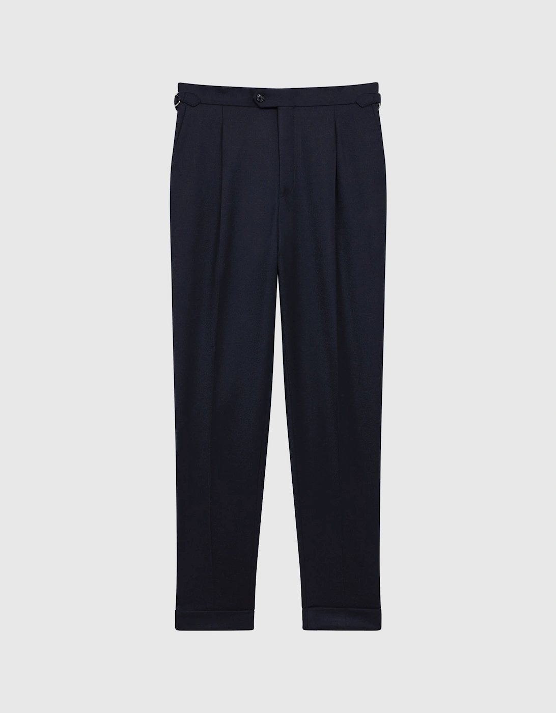 Adjustable Tapered Trousers with Turn-Ups, 2 of 1