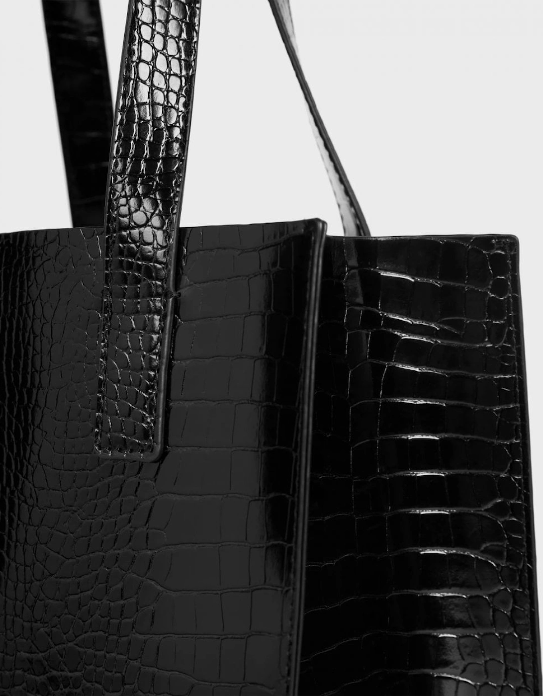 Reptcon Womens Imitation Croc Small Icon Bag