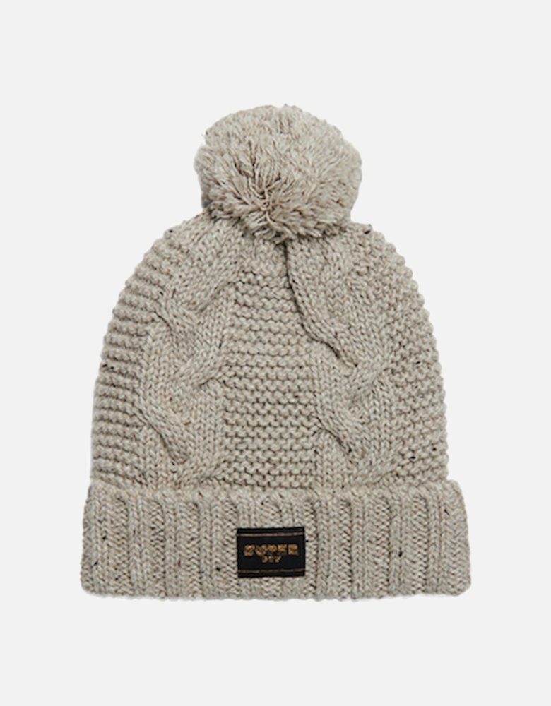Cable Knit Beanie Beige