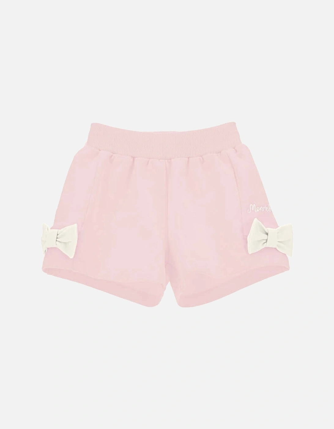 Baby Girls Pink Bow Shorts, 2 of 1