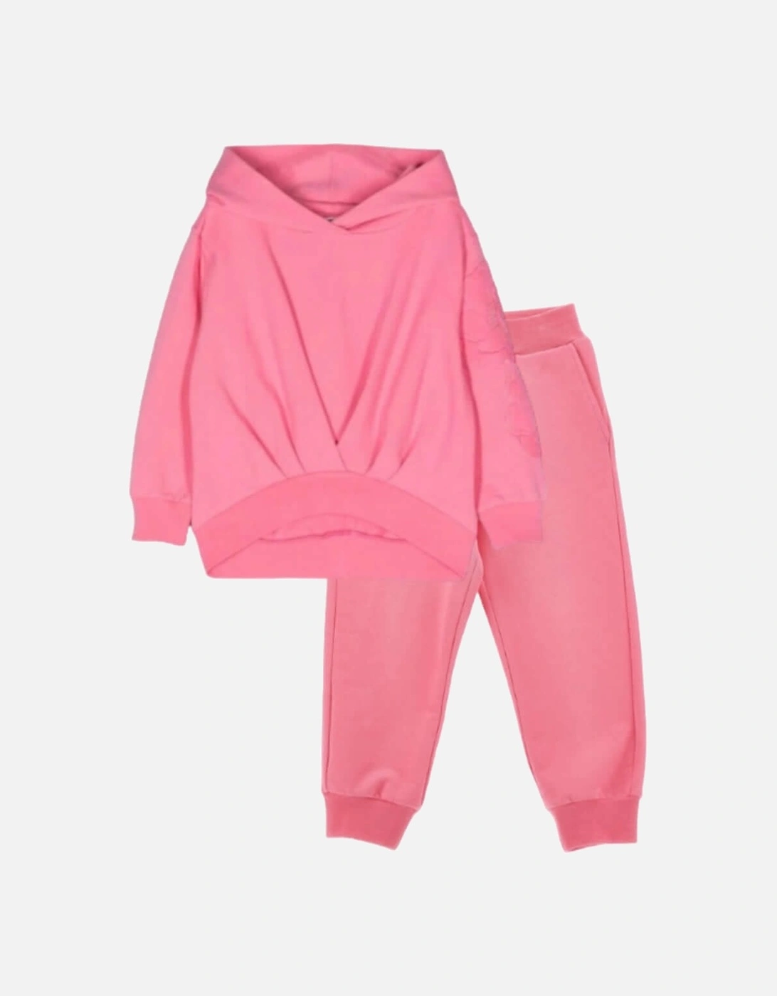 Girls Pink Flower Tracksuit, 4 of 3