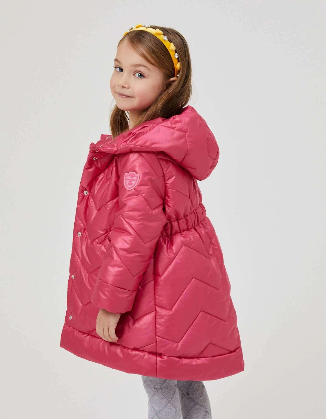 Girls Pink Quilted Jacket