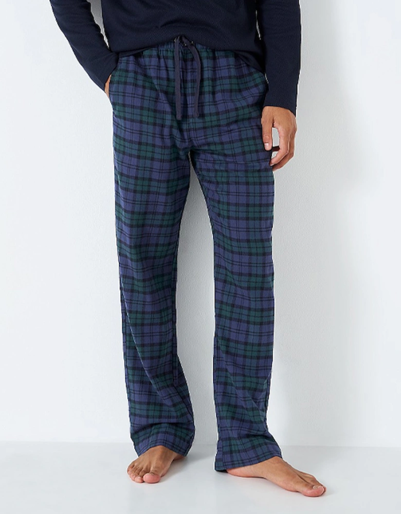 Men's Flannel Checked Lounge Trouser Navy/Green/Blue