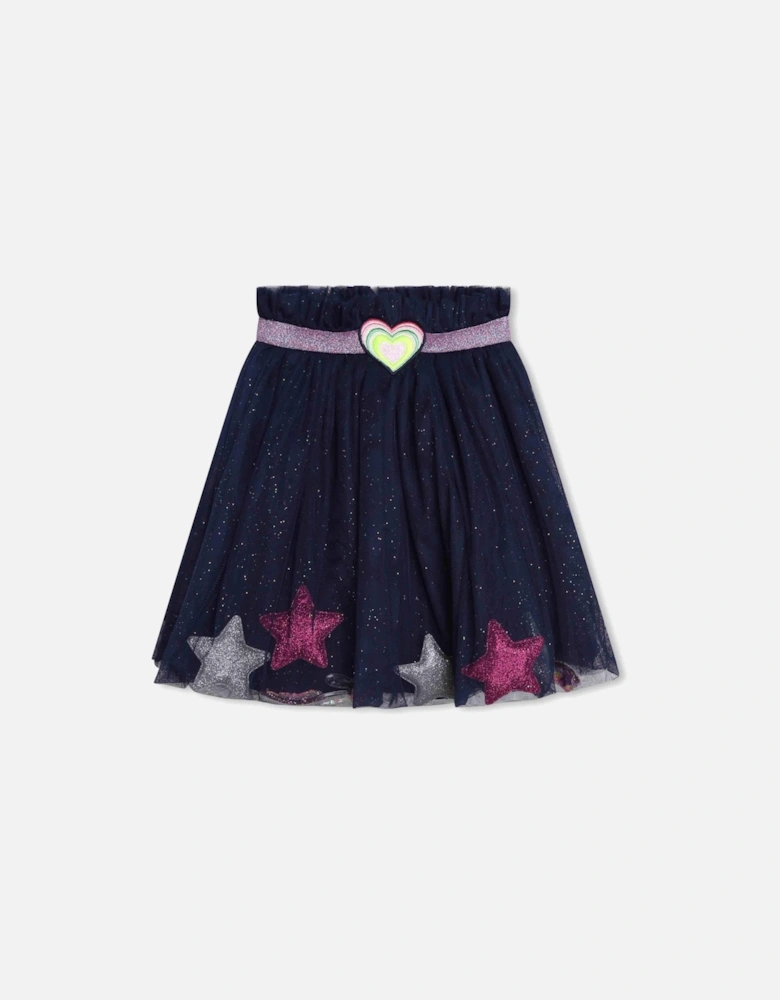 Girls Navy Tulle Skirt