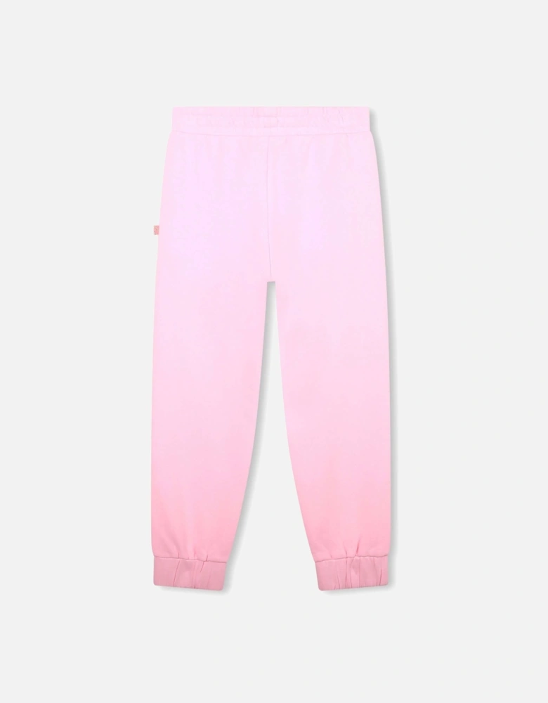 Girls Pink Logo Jogging Bottoms