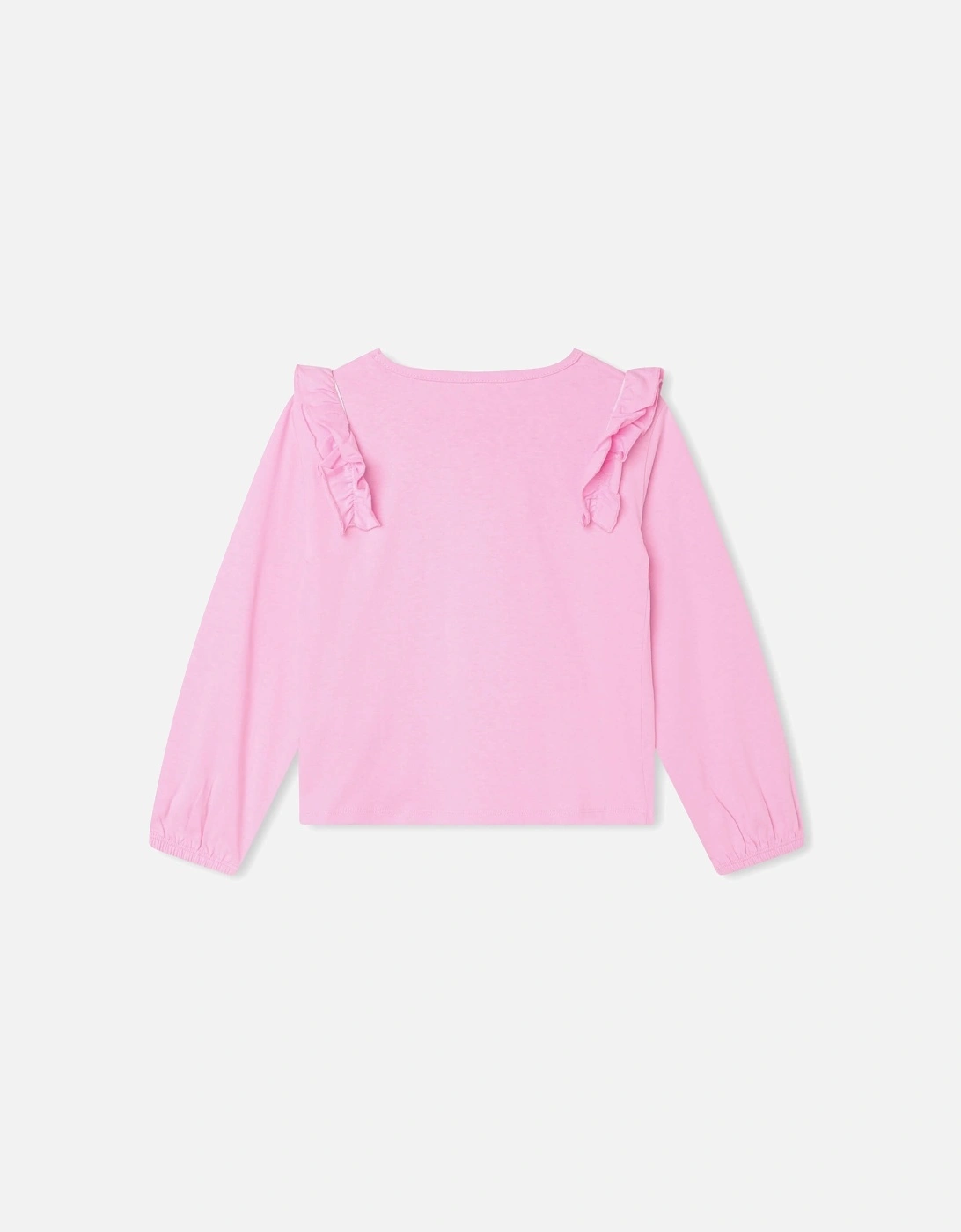 Girls Pink Frill T-Shirt