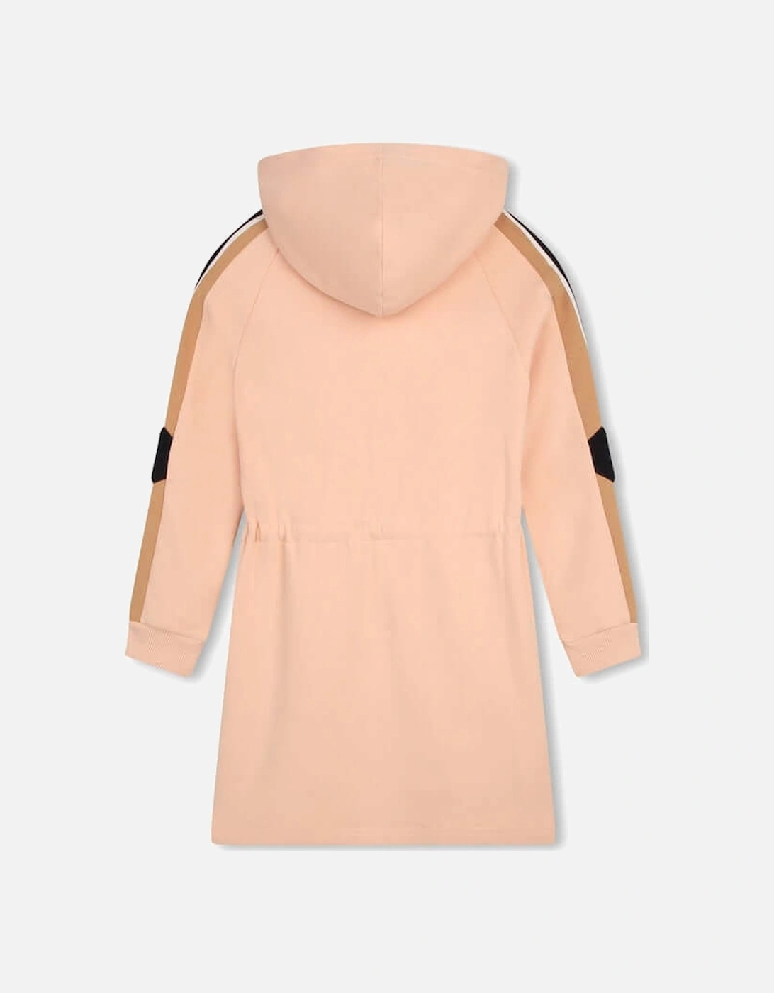 Girls Peach Logo Hooded fleece Dress