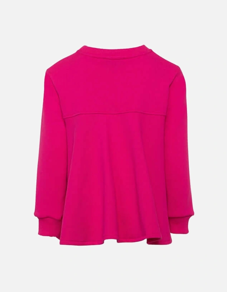Girls Pink Frill Sweatshirt