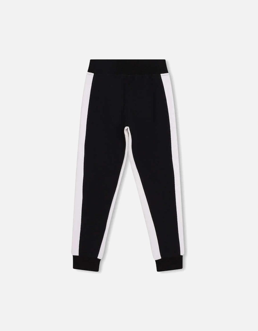 Boys Black & White Logo Jogging Bottoms