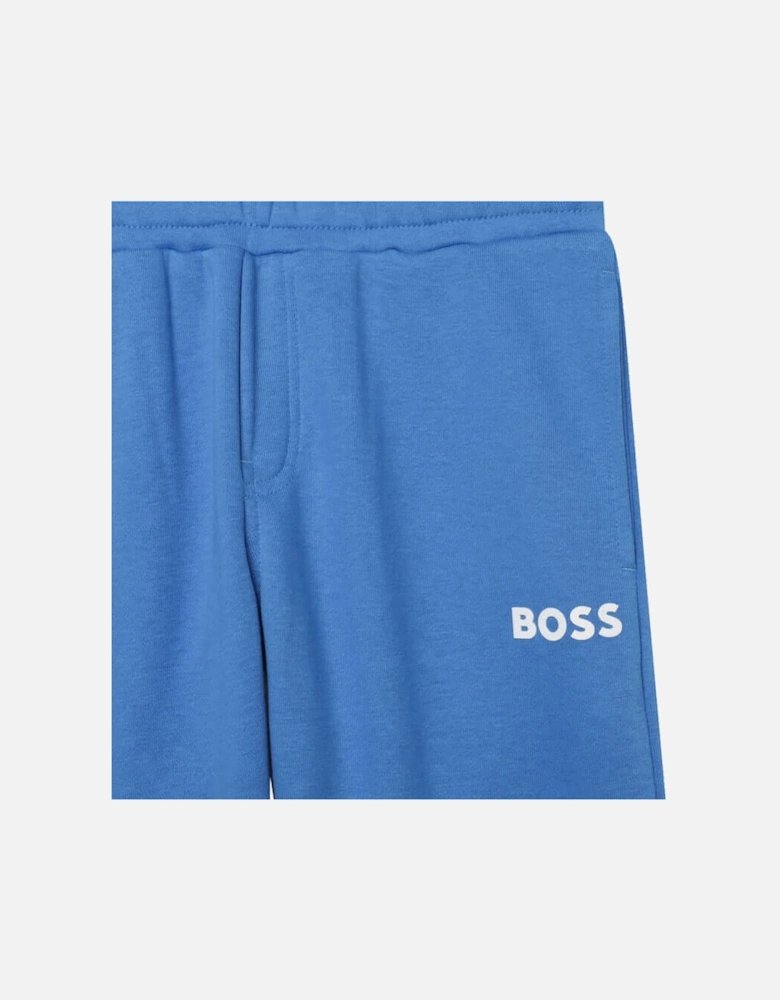 Boys Blue Logo Jogging Bottoms