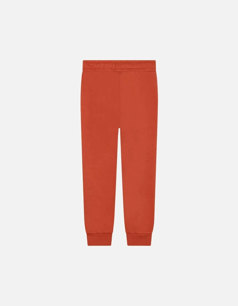 Boys Orange Logo Jogging Bottoms