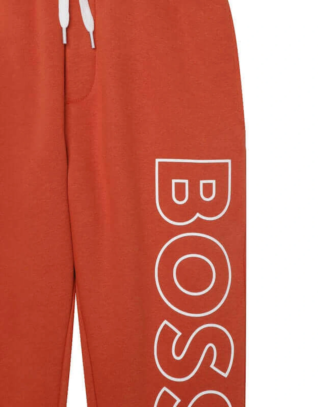 Boys Orange Logo Jogging Bottoms