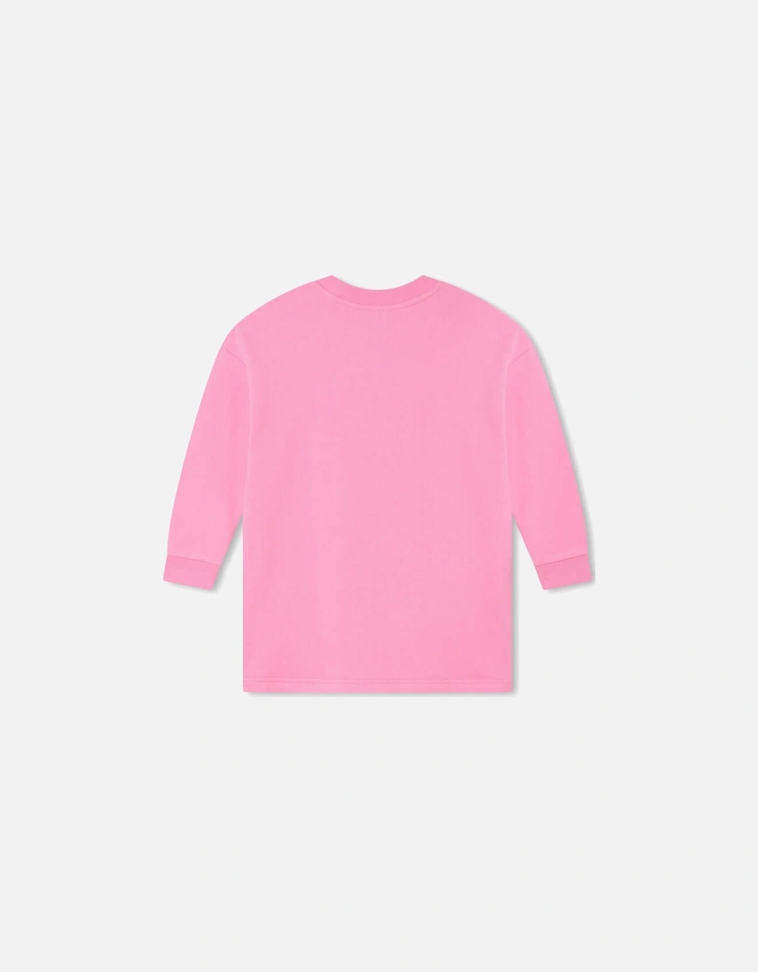 Girls Pink Tote Bag Sweatshirt Dress