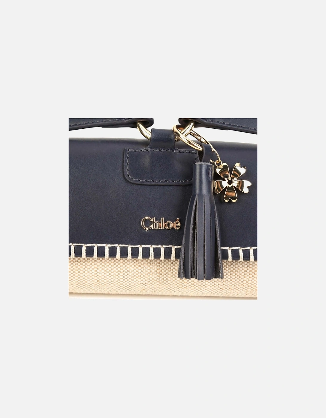 Girls Navy Leather Belt Bum Bag