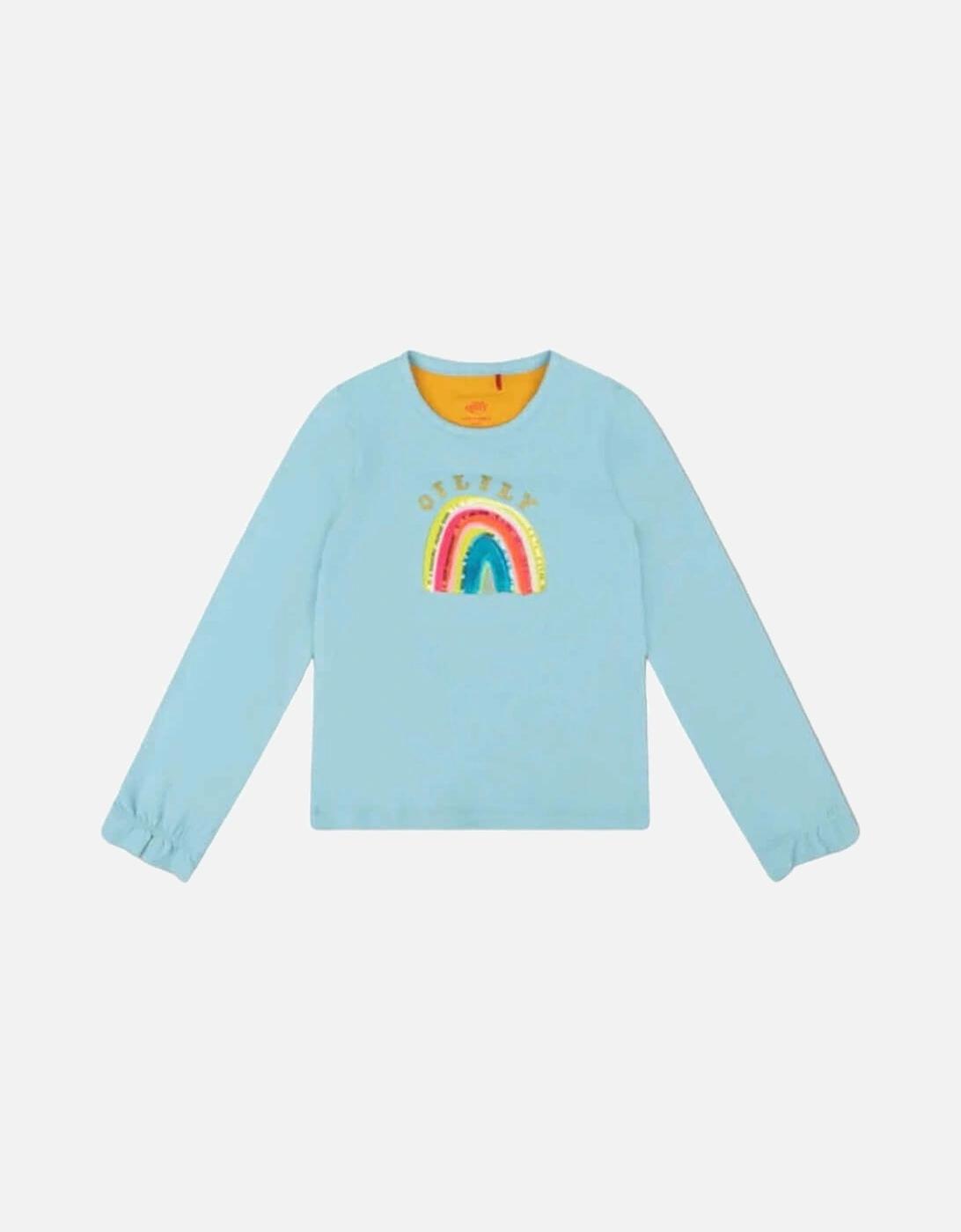 Girls Blue Rainbow Tate T-Shirt, 4 of 3